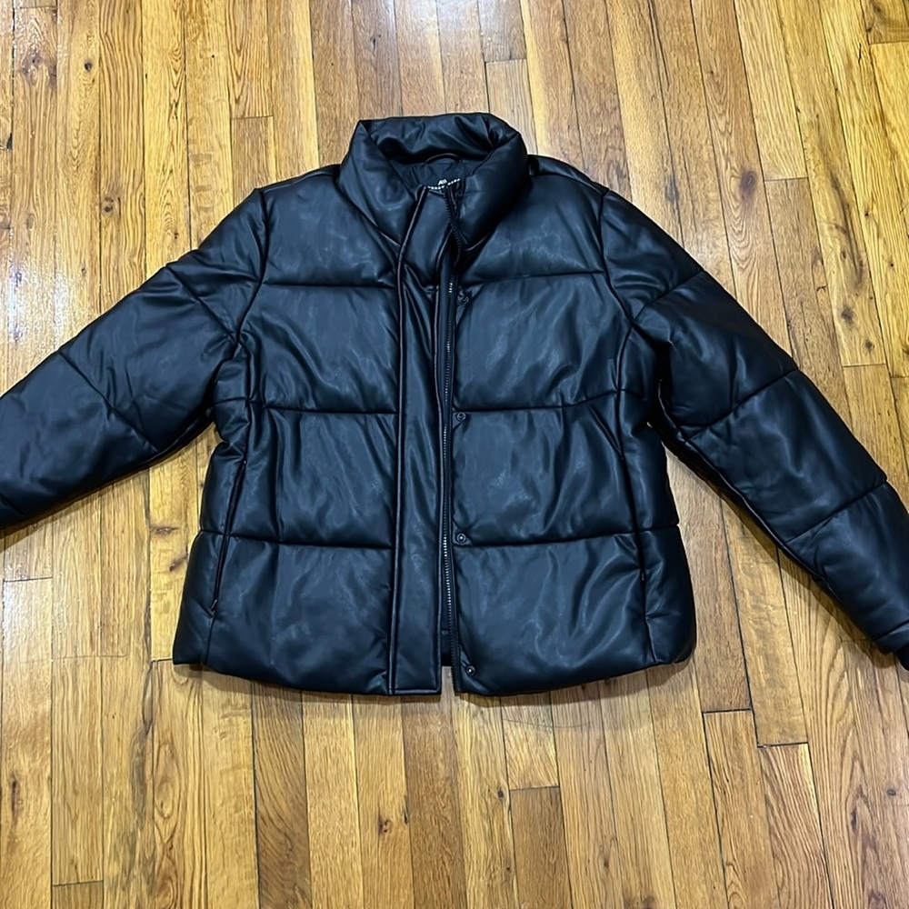 Andrew Marc Sport Faux Leather Puffer